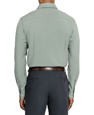 Men's Solid Performance Stretch Cooling Comfort Dress Shirt