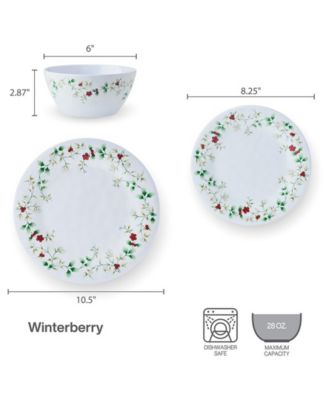Holiday Melamine 24 Pc. Dinnerware Set, Service for 8