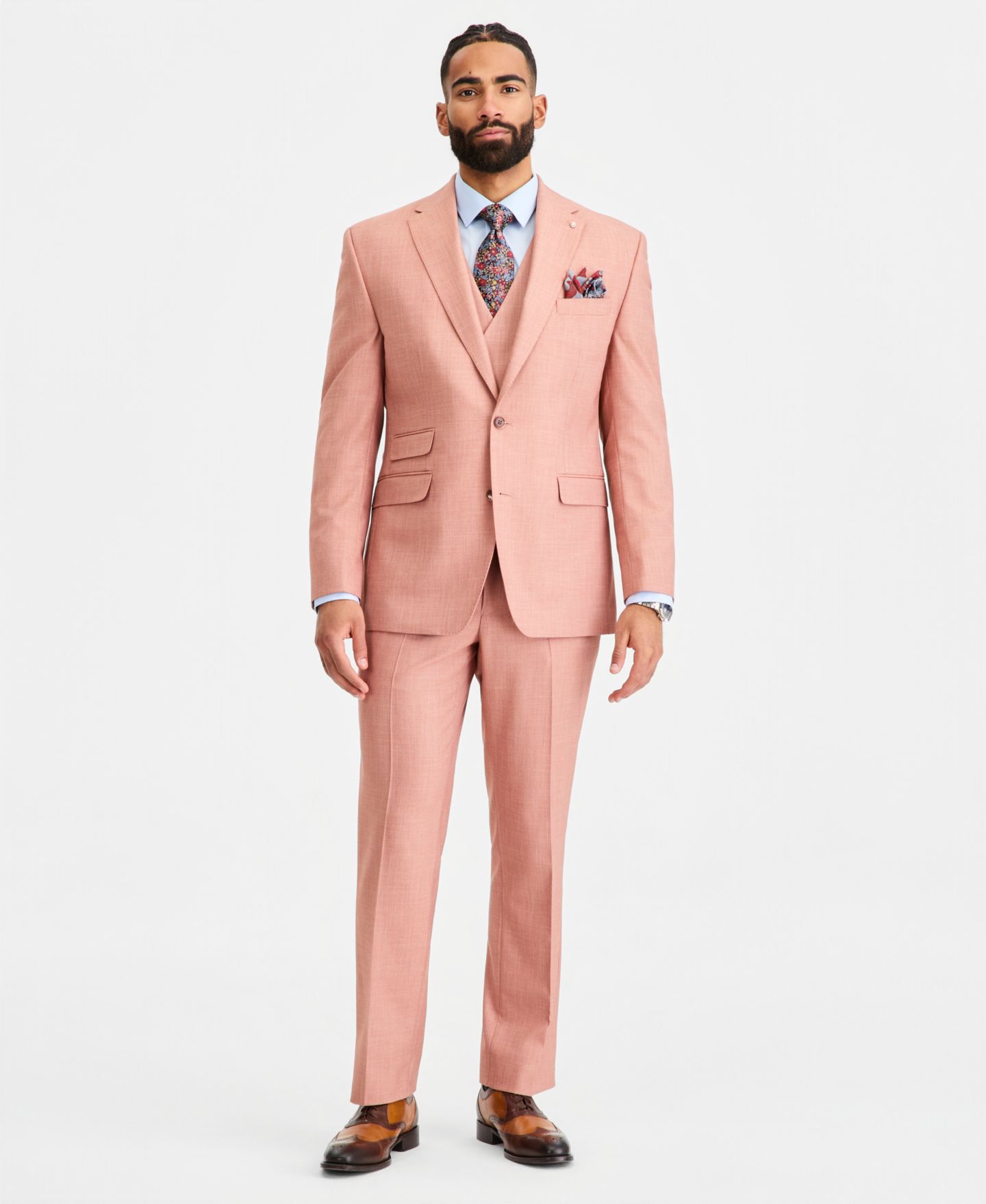 Мужские куртки Tayion Collection Classic-Fit Suit Separates, цвет: Терракотовый — фото 2