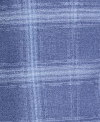 Men's Classic-Fit Navy Plaid Suit Separates Jacket 