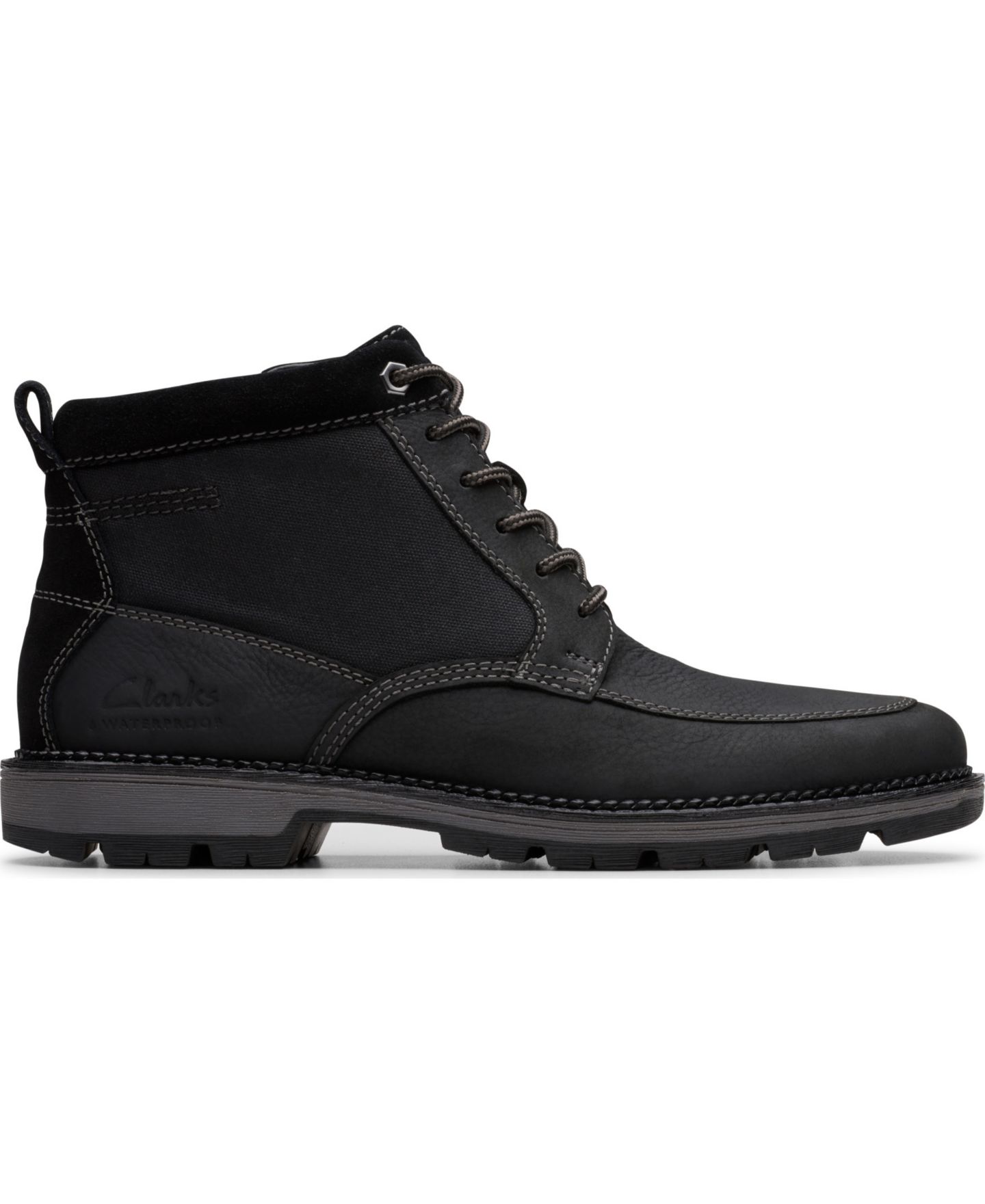 Мужские ботинки Clarks Collection Maplewalk Rise, цвет: Чёрный кожаный — фото 2