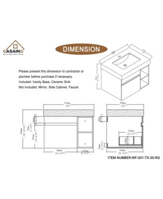 30-Inch Wall-Mounted Bathroom Vanity with Quartz Countertop and Double Topmount Sinks