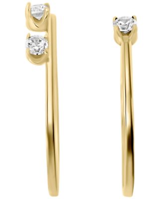 2-Piece Cubic Zirconia Stackable Ring Set (0.48 ct. t.w.) in Gold Over Sterling Silver