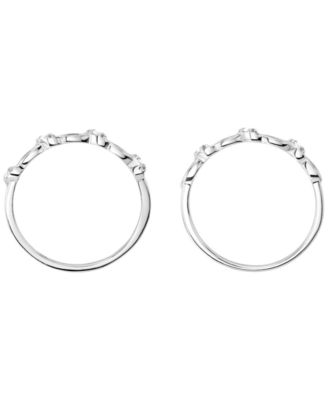 2-Piece Cubic Zirconia Ring Set (0.12 ct. t.w.) over Sterling Silver