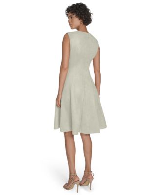 Women's Sleeveless Fit and Flare Short Dress