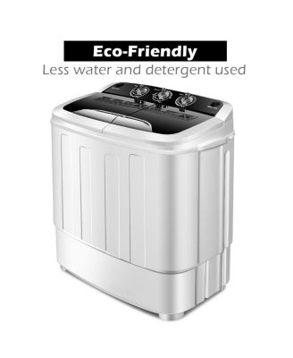Compact Mini Twin Tub 8lbs Washing Machine Washer Spinner