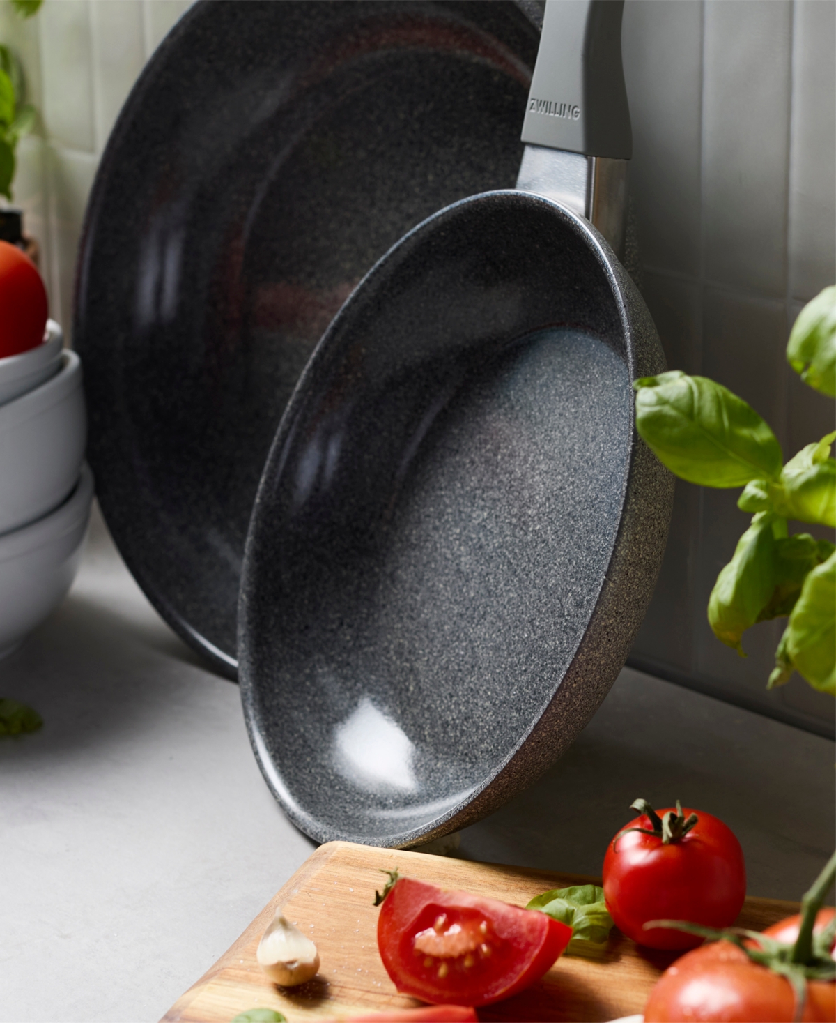 Zwilling Parma Plus Ceramic 2-pc. Fry Pan Set In Gray