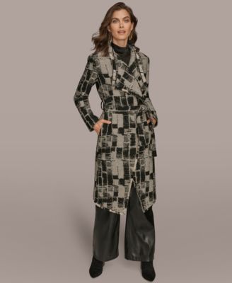 Women's Collared Self Belt Coat
