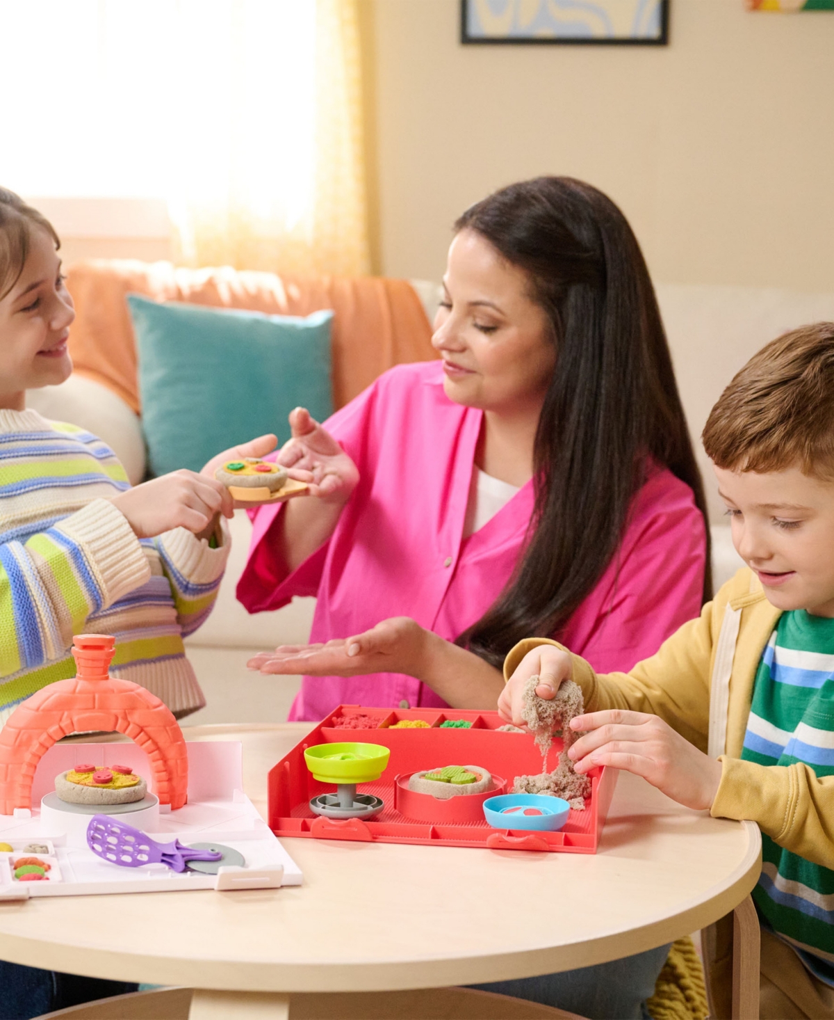 Kinetic Sand Squishpizza Rising Pizza Playset In Multi