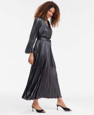 Women's Pleated Metallic Maxi Dress, Macy's Exclusive