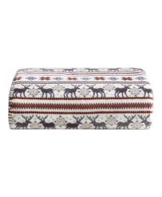 Printed Lush Flannel Throw, 70" x 60"