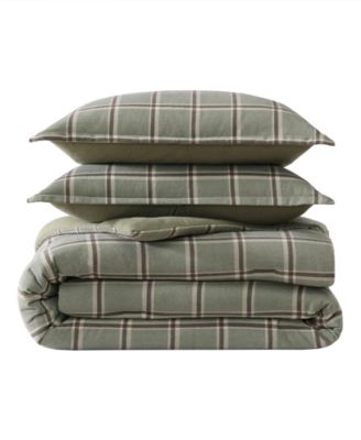 Alpine Plaid Printed Flannel 3-Pc. Comforter Set, King
