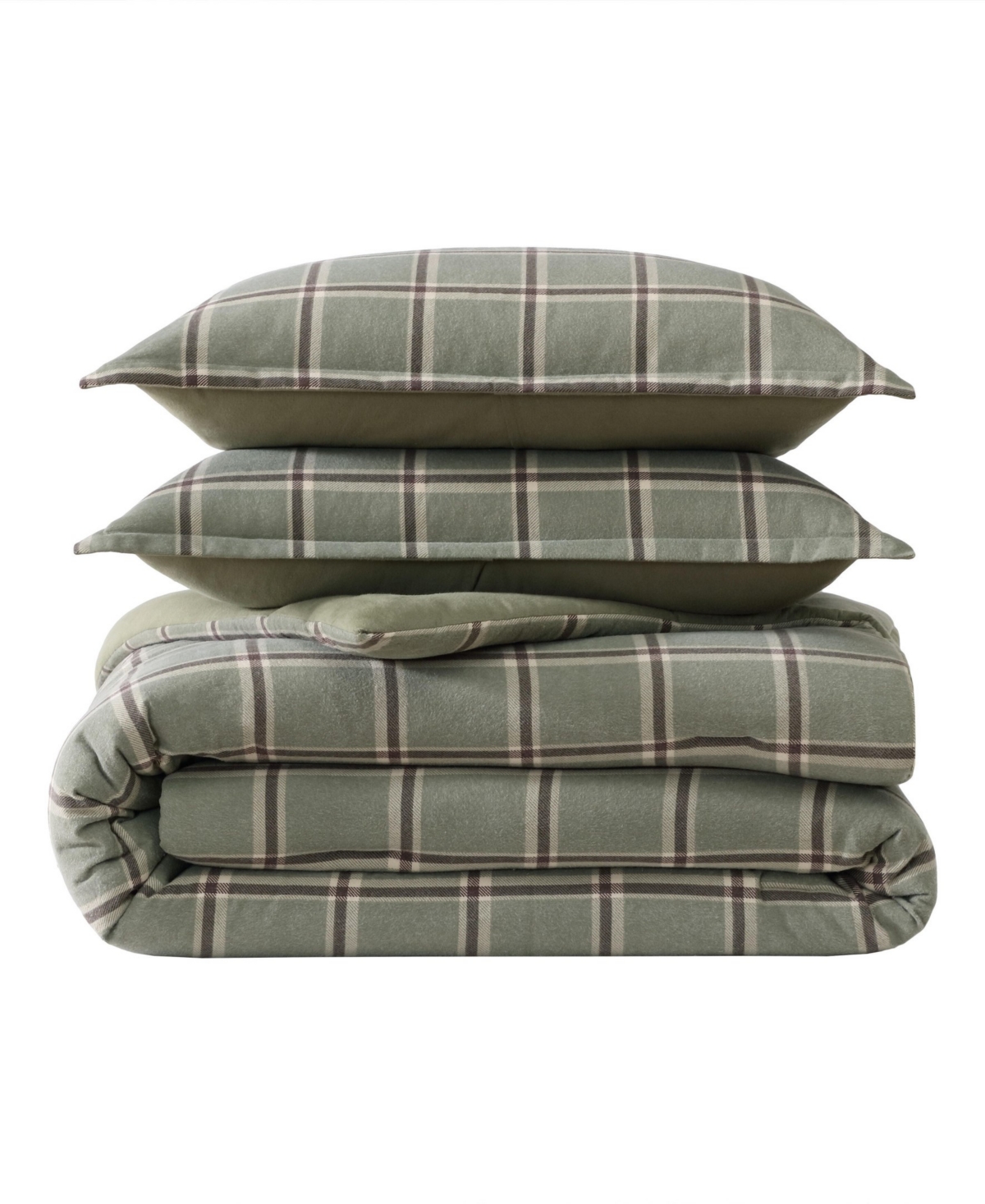 Eddie Bauer Alpine Plaid Printed Flannel -Pc. Comforter Set