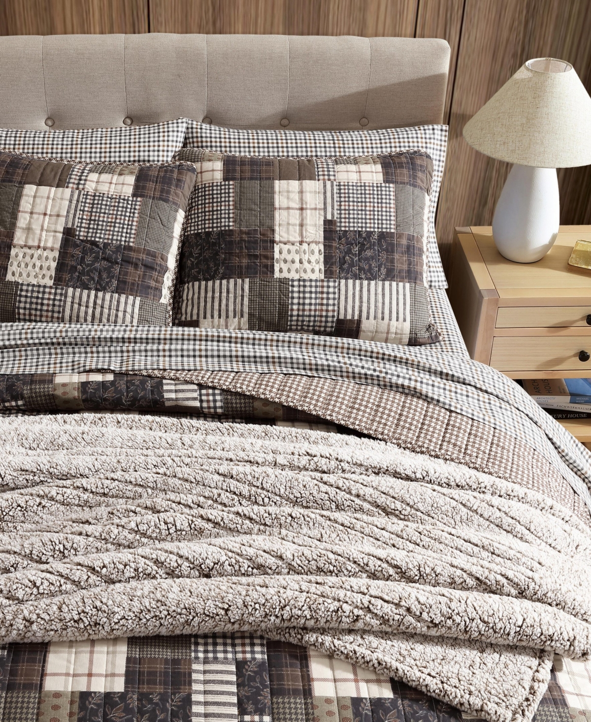 Eddie Bauer Antique Cotton Reversible -Pc. Quilt Set