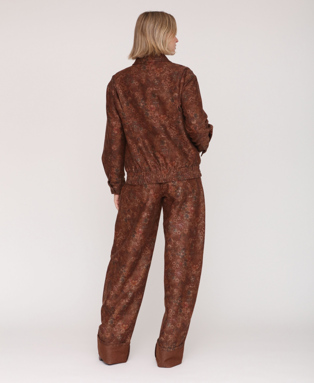 Avec Les Filles Women's Oversized Bomber Jacket In Brown