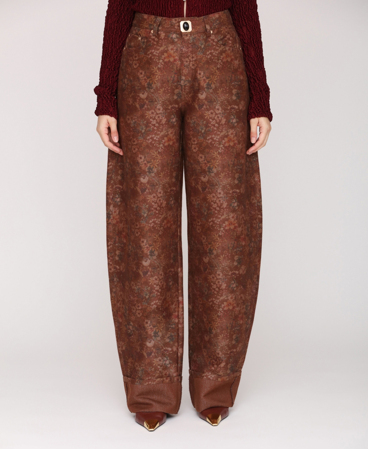 Avec Les Filles Women's Barrel Leg Pants