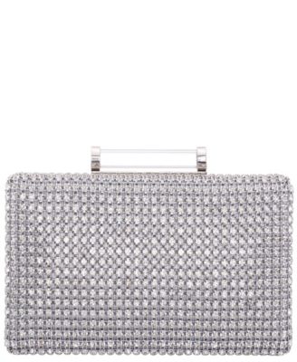 Mini Crystal Encrusted Minaudiere Lift Lock Clutch