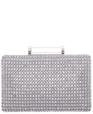 Mini Crystal Encrusted Minaudiere Lift Lock Clutch
