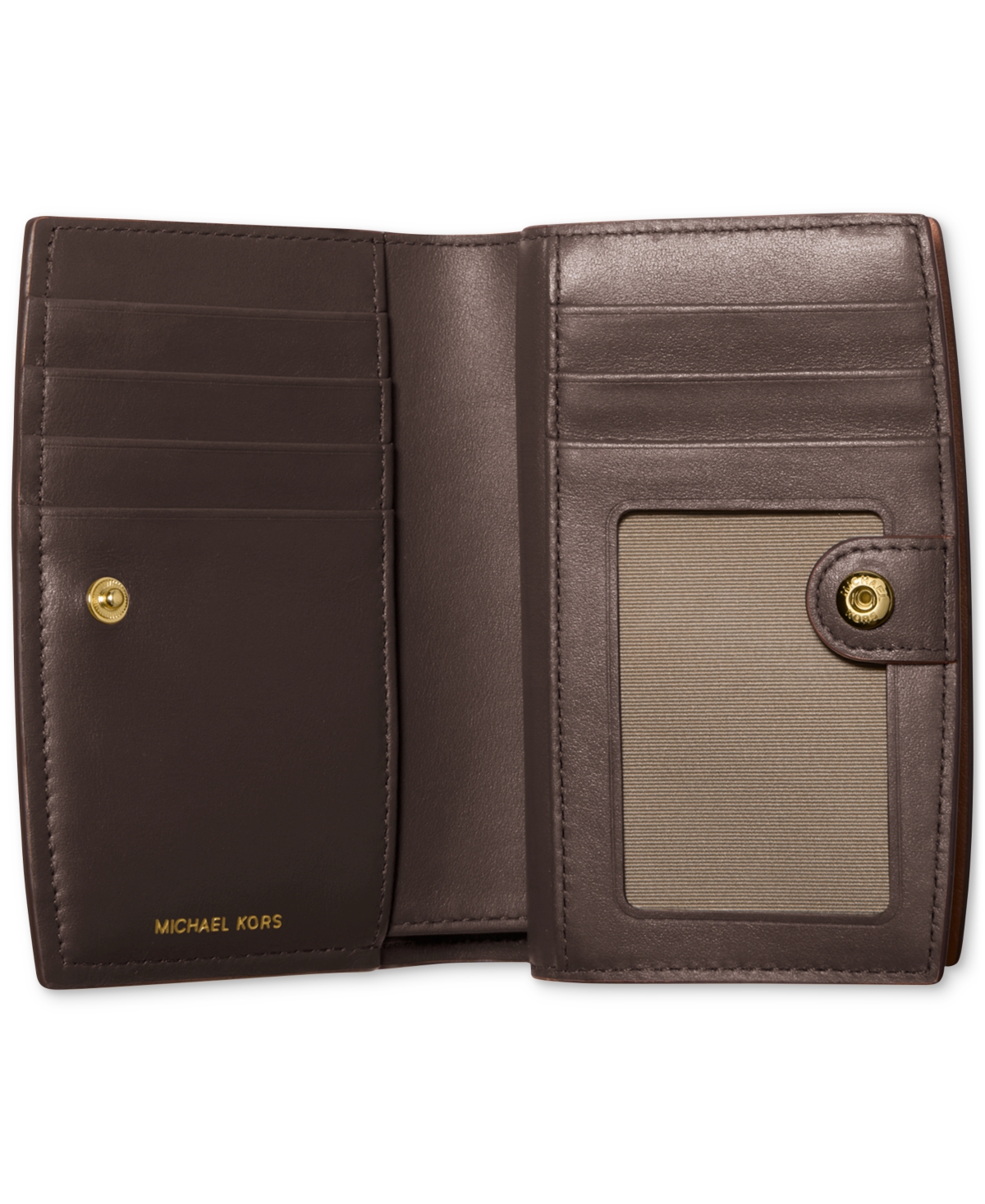 Michael Kors Bryant Leather Zip Around Wallet In Brown