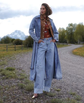 Women's Rolled Cuff Barrel Leg Jeans