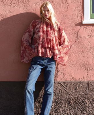 Women's Stud Detail Mid Rise Jeans