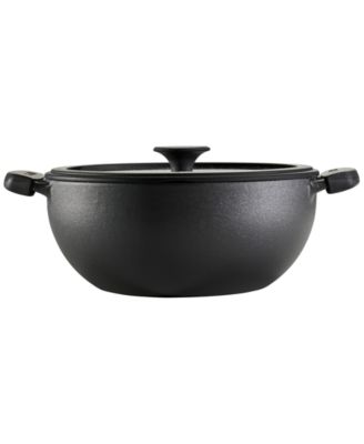 Utsava Pre-Seasoned Cast Iron 4.9-Quart Kadai with Lid