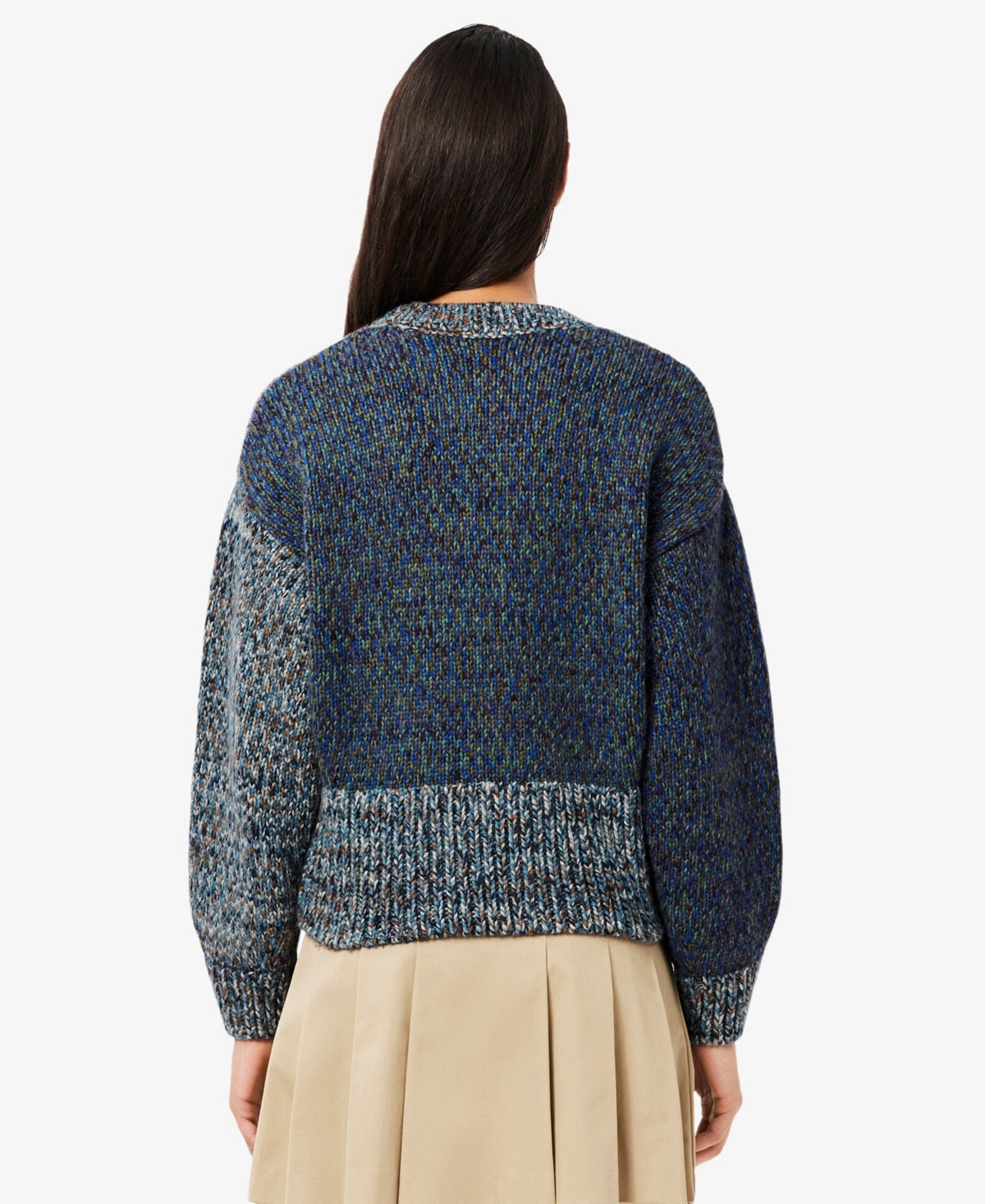 Lacoste Usa Women's Crew Neck Sweater In Gray