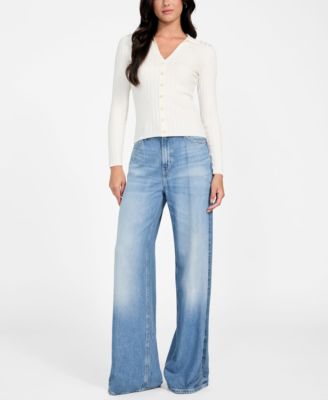 Women's Long Sleeve Ribbed Miranda Sweater