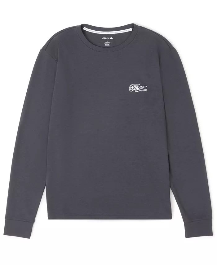 Men's Exclusive Crocodile Waffle-Knit Thermal Shirt - thumbnail 8
