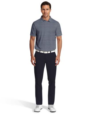Men's Heathered Stripe Golf Polo Shirt