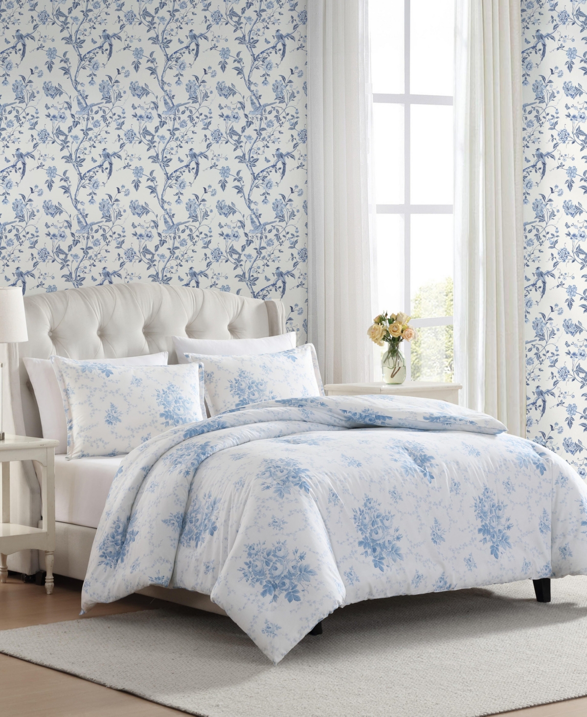 Laura Ashley Sophia Cotton Duvet Cover Set In Multi