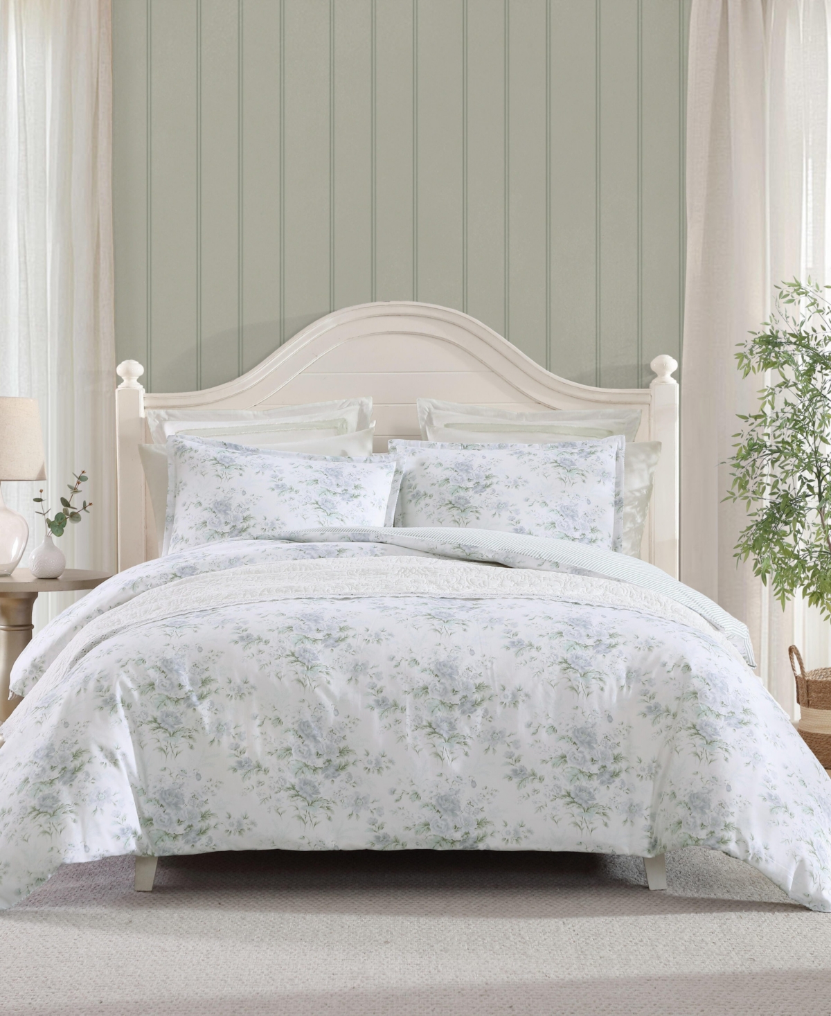 Laura Ashley Arundel Sateen 2-Pc. Duvet Cover Set, Twin