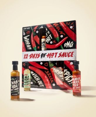 Holiday 12 Days of Hot Sauce Gift Box Advent Calendar, 12 Piece
