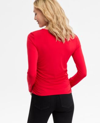 Women's Twist Keyhole Ruched Top, Macy's Exclusive