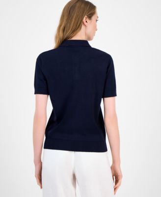 Women's Embellished Polo Sweater