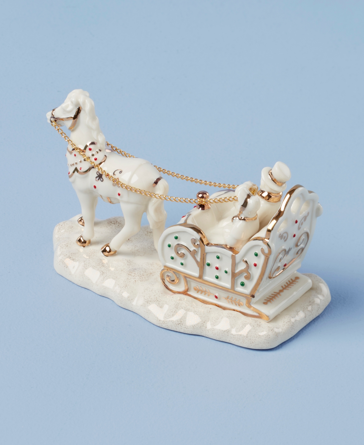 Lenox From The Vault!  Mistletoe Park Horse & Sleigh Figurine, Exclusively At Macy's In Neutral