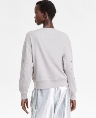 Women's Studded French Terry Sweatshirt, Macy's Exclusive