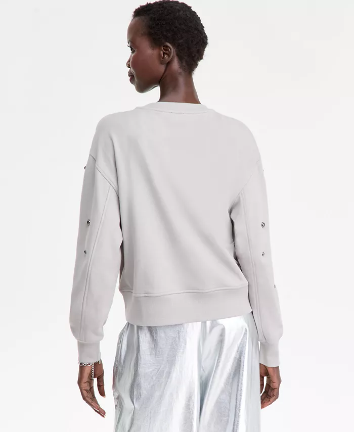 Women's Studded French Terry Sweatshirt - thumbnail 3