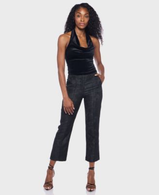 Juniors' Halter Cowl Neck Top