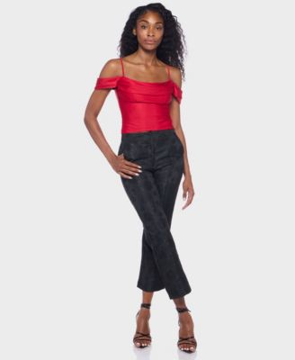 Juniors' Spaghetti Strap Off-The-Shoulder Top
