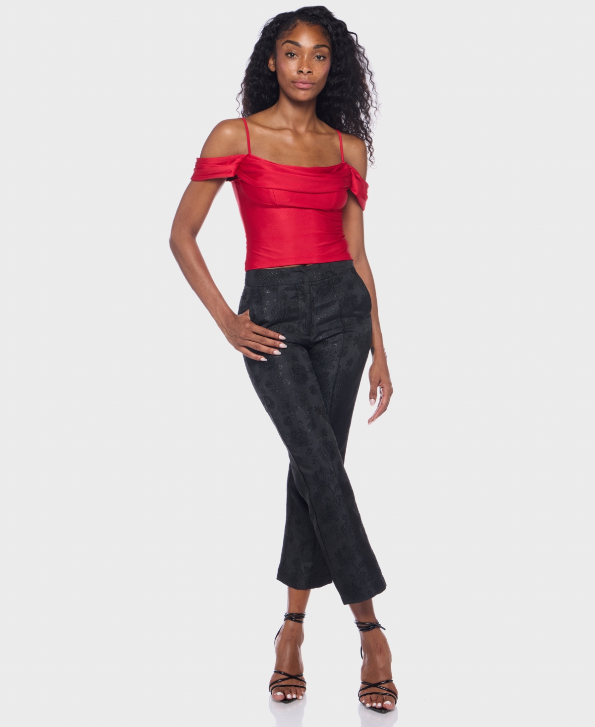 Alex & Sophia Women's Spaghetti Strap Off-The-Shoulder Top