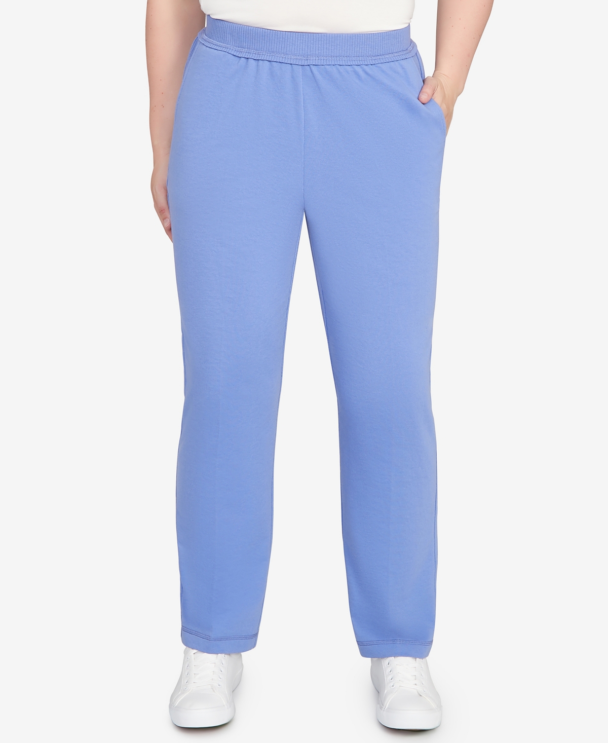 Alfred Dunner Women's Casual Vibe Cozy Medium Length Slant Pocket Pants