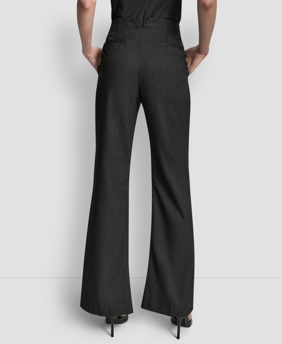 Dkny Women's Fit And Flare Mid Rise Trousers In Black