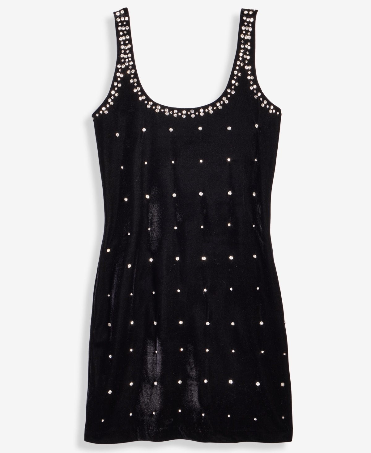 On 34th Women's Embellished Stretch Velvet Mini Dress, Macy's Exclusive In Black