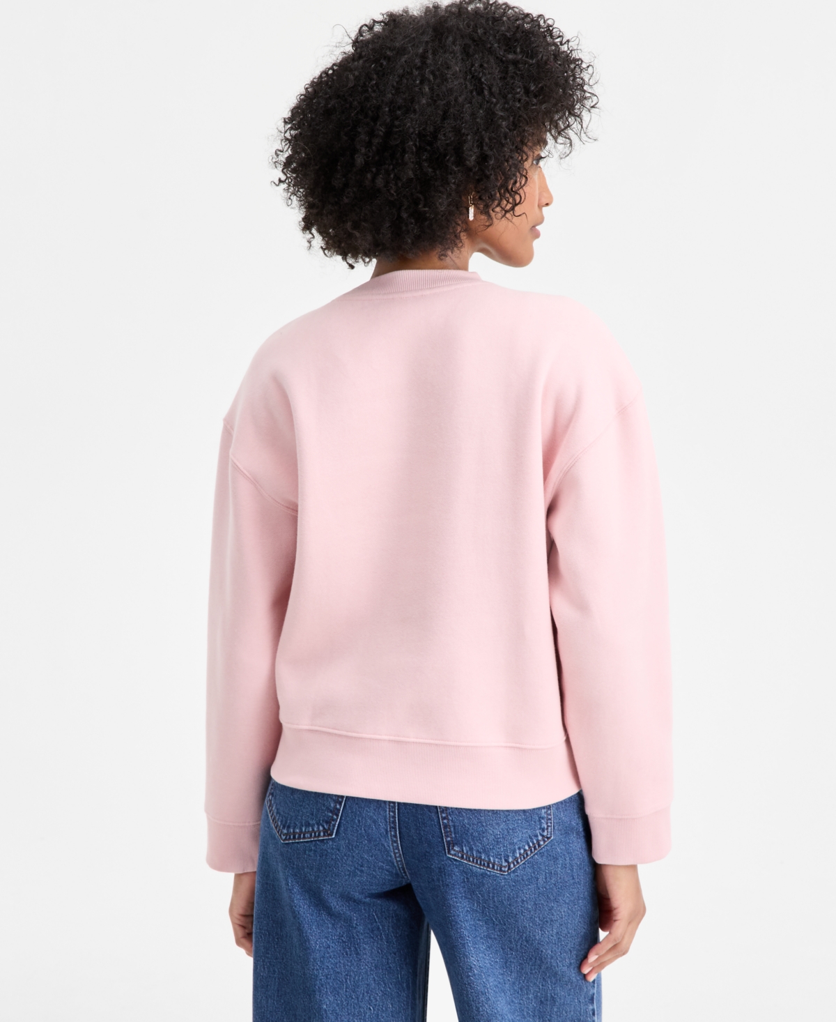 On 34th Women's Knit Long-sleeve Embellished Sweatshirt, Macy's Exclusive In Pink