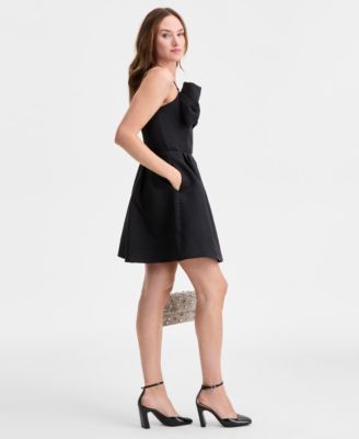 Women's Satin Bow-Detail Mini Dress, Macy's Exclusive
