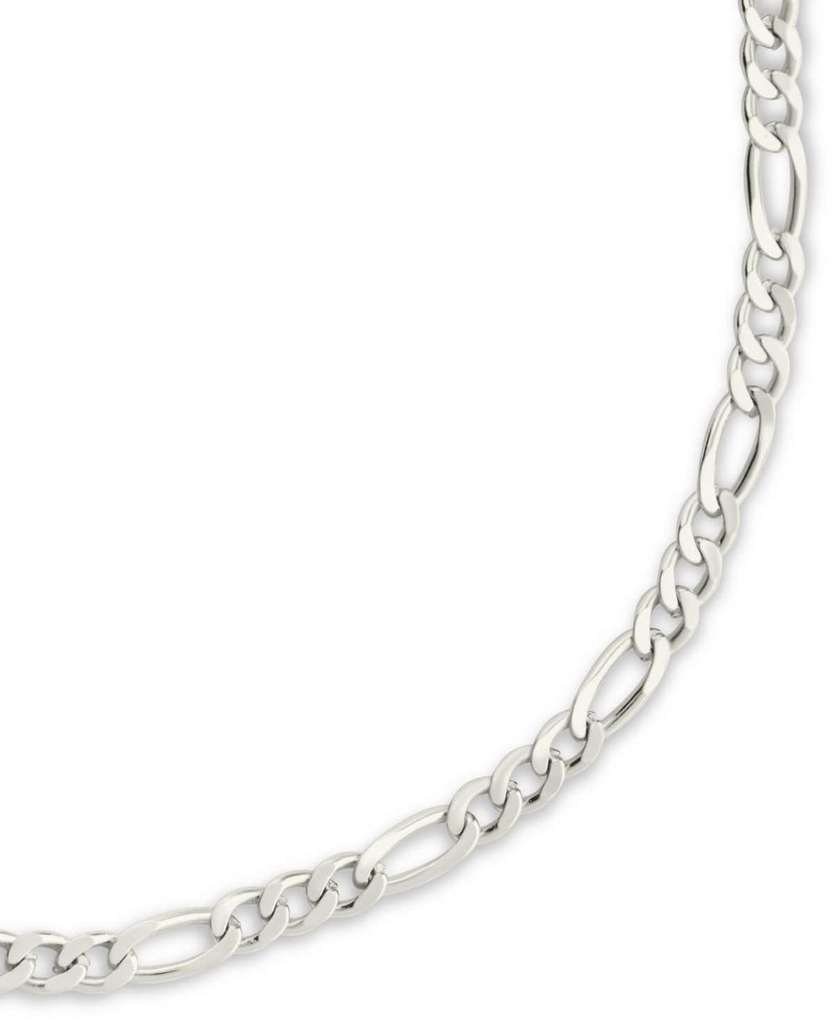 Sterling Forever Sterling Silver Figaro Chain Bracelet In Silver