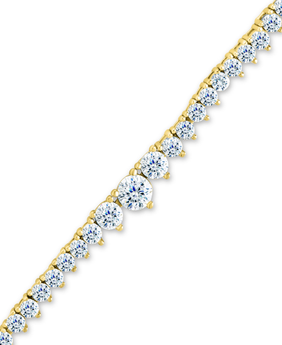 Sterling Forever Brette Cubic Zirconia Tennis Bracelet In Gold