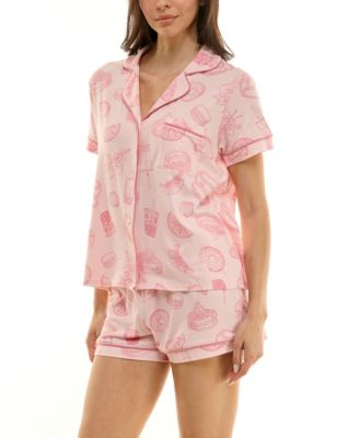 Women's Printed Top and Shorts Set