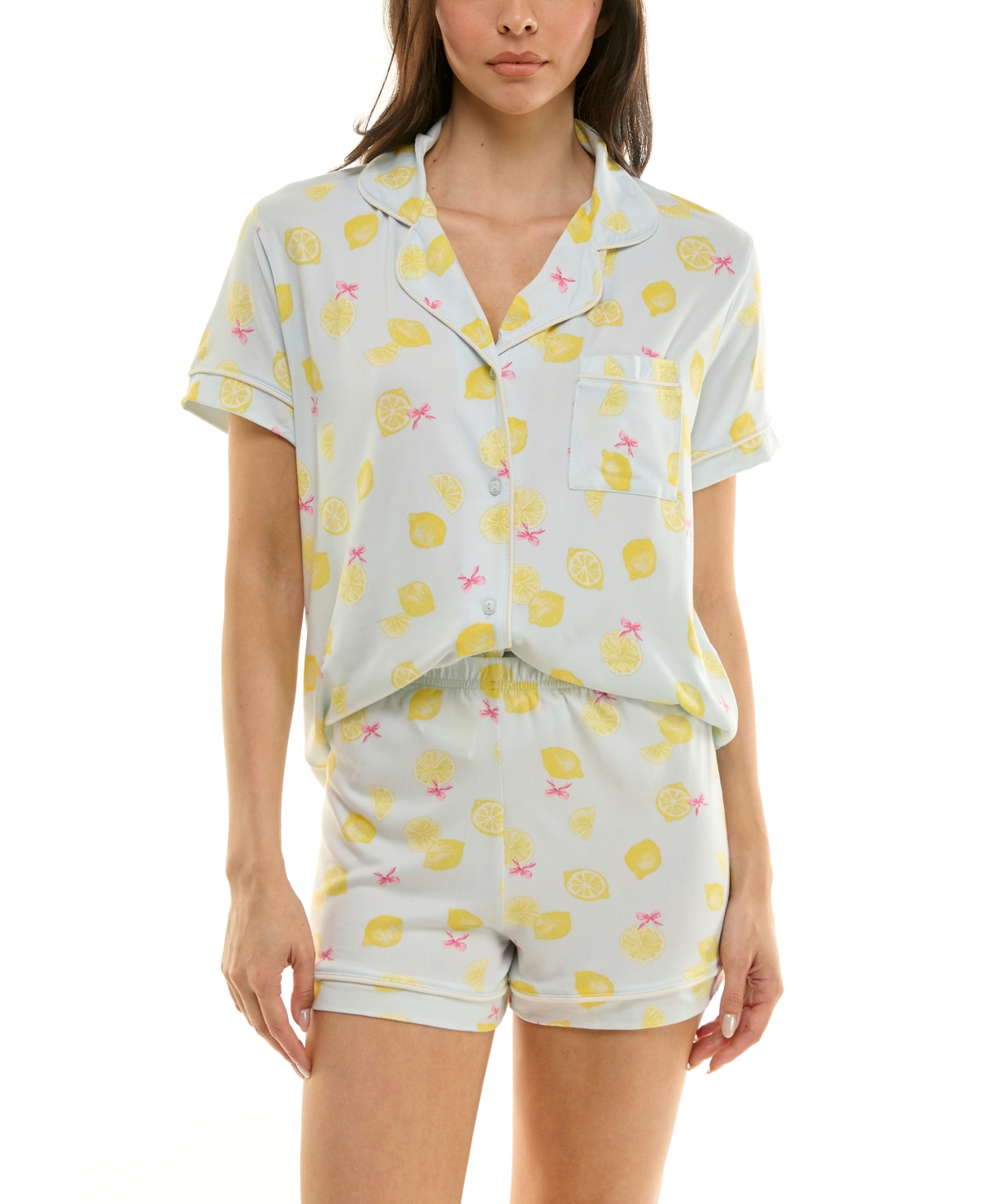 Derek Heart Women's Printed Top And Shorts Set In Multi